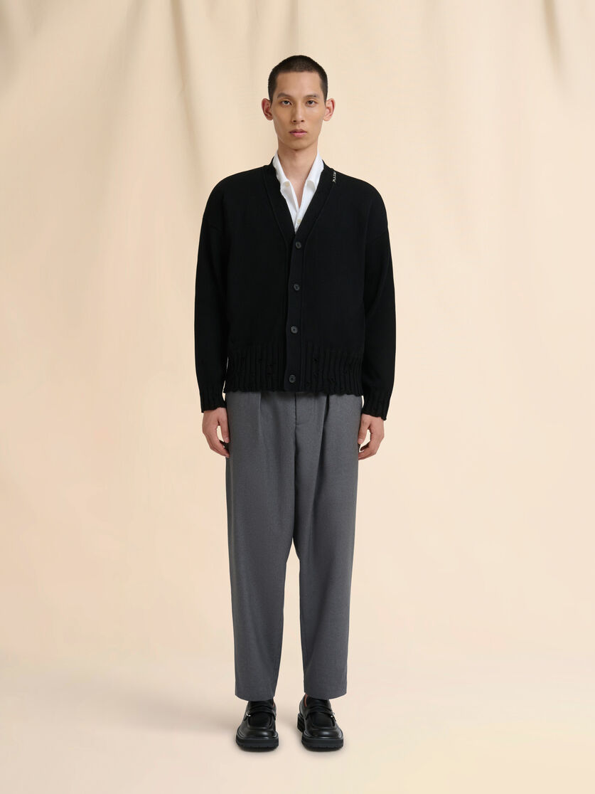 Pink cotton cardigan with Marni Symbol - Pullovers - Image 2
