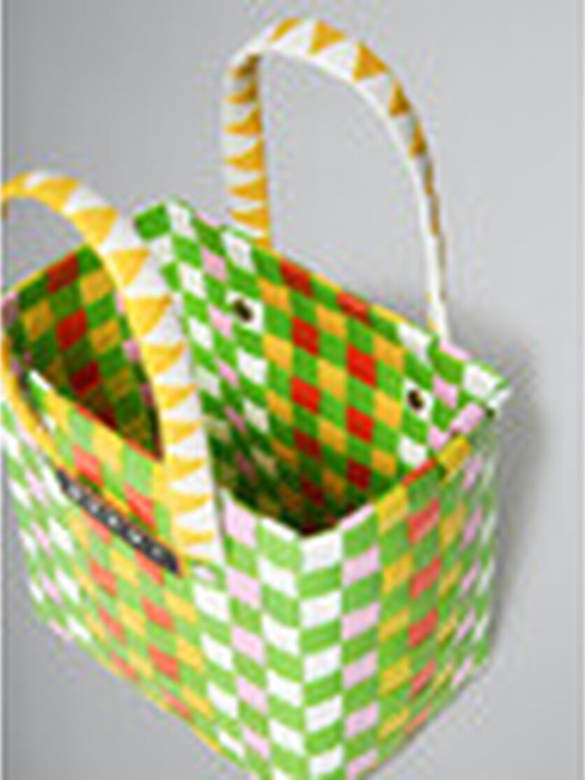 Borsa shopping BASKET bianco multicolor - Borse - Image 5