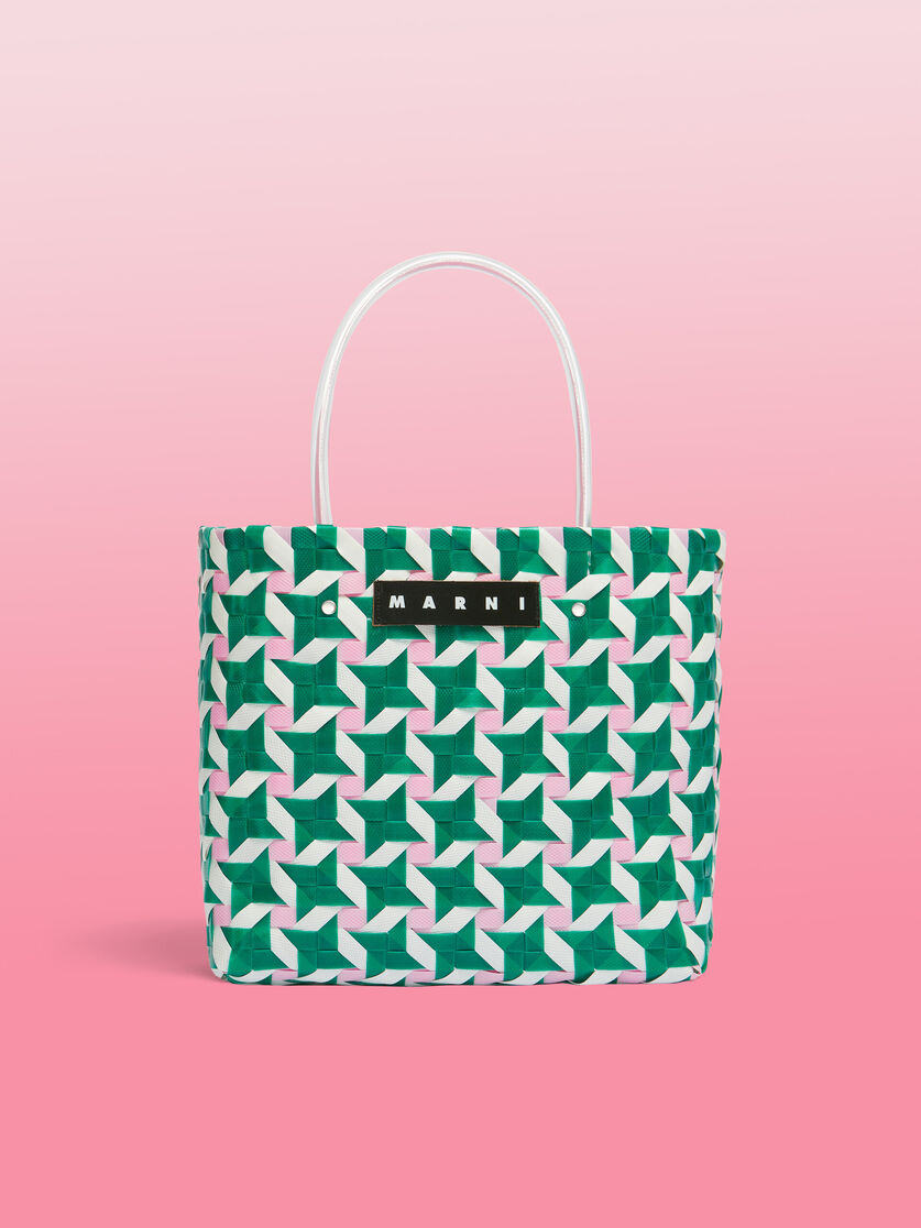 Pink star MARNI MARKET MEDIUM BASKET Bag - Shopping Bags - Image 1