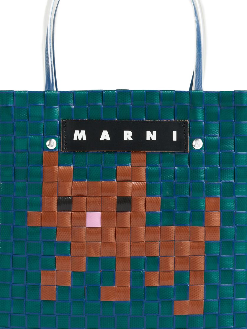 Borsa MARNI MARKET ANIMAL BASKET giallo e marrone - Borse shopping - Image 4