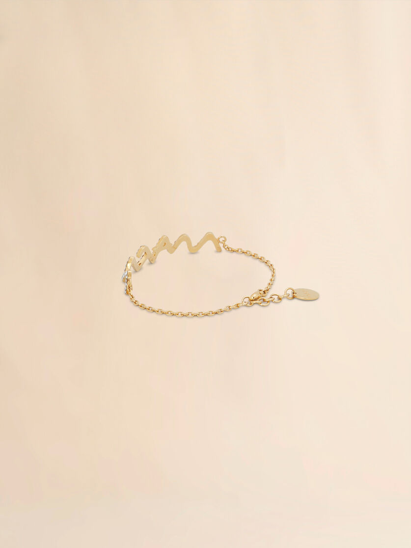 Chain bracelet with Marni Symbol and rhinestone pavé - Bracelets - Image 2