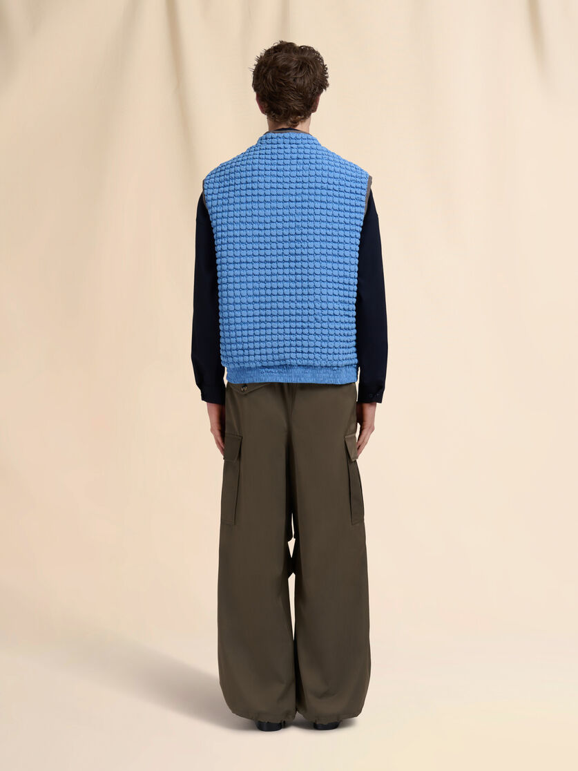Blaue Weste aus Nylon mit Rüscheneffekt - Weste - Image 3