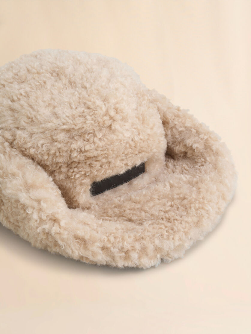 Ivory faux fur cowboy hat - Hats - Image 3