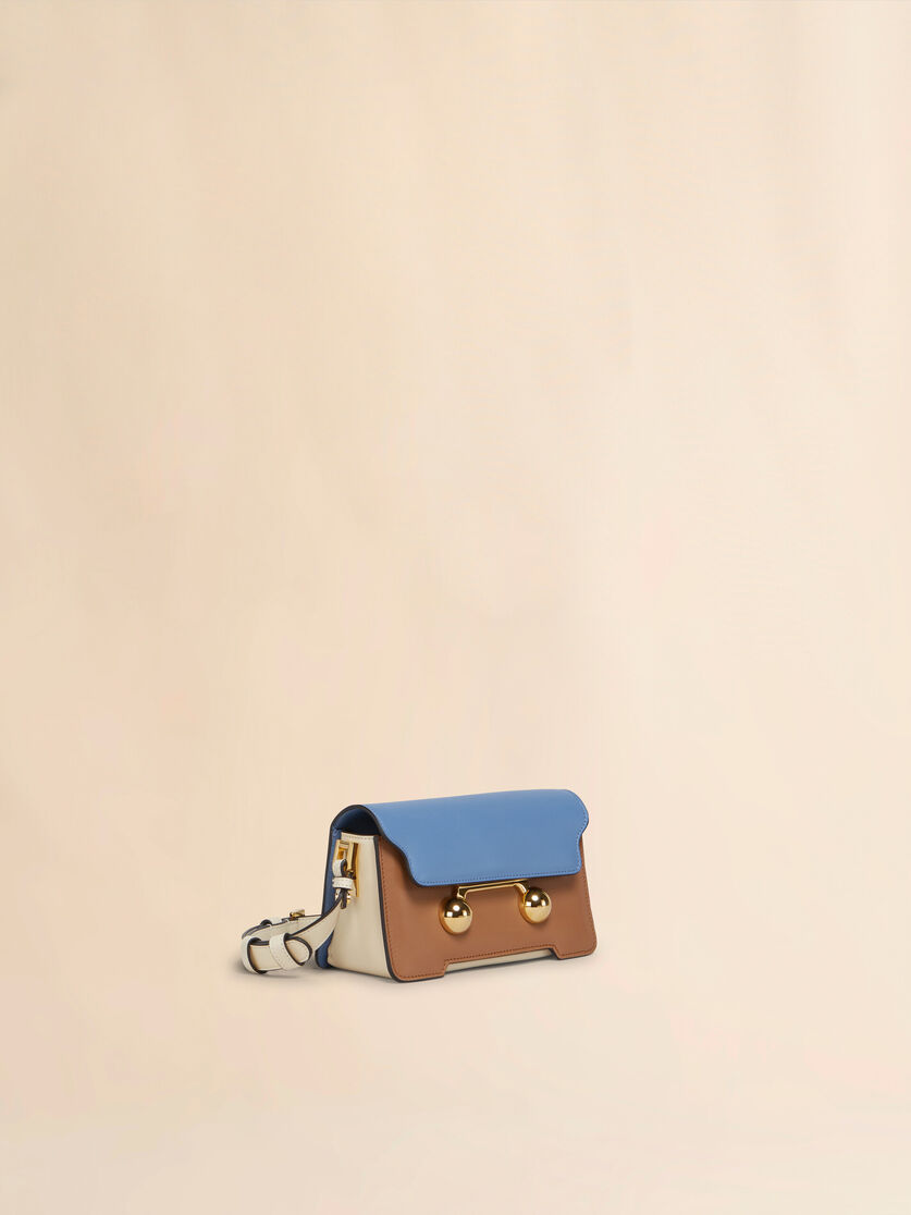 Blue, beige and light blue leather Trunkaroo Mini shoulder Bag - Shoulder Bags - Image 5