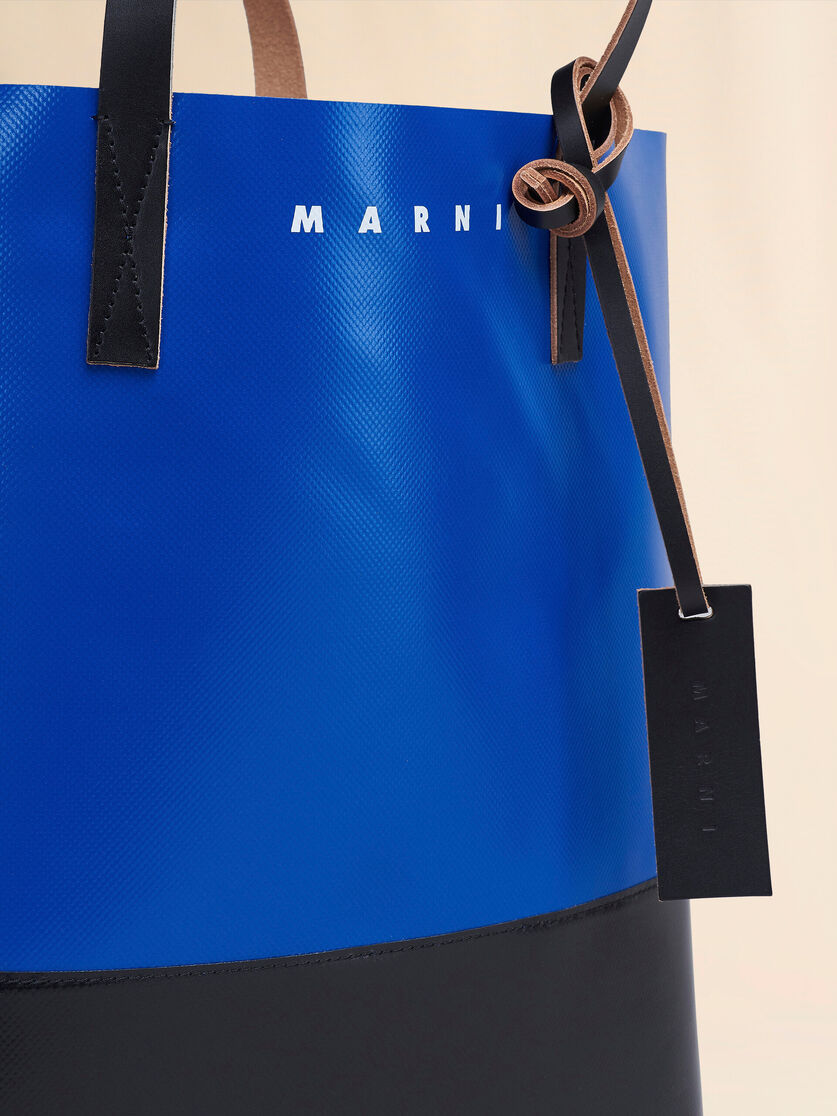 Tribeca shopping bag in blue and black - Shopping Bags - Image 4