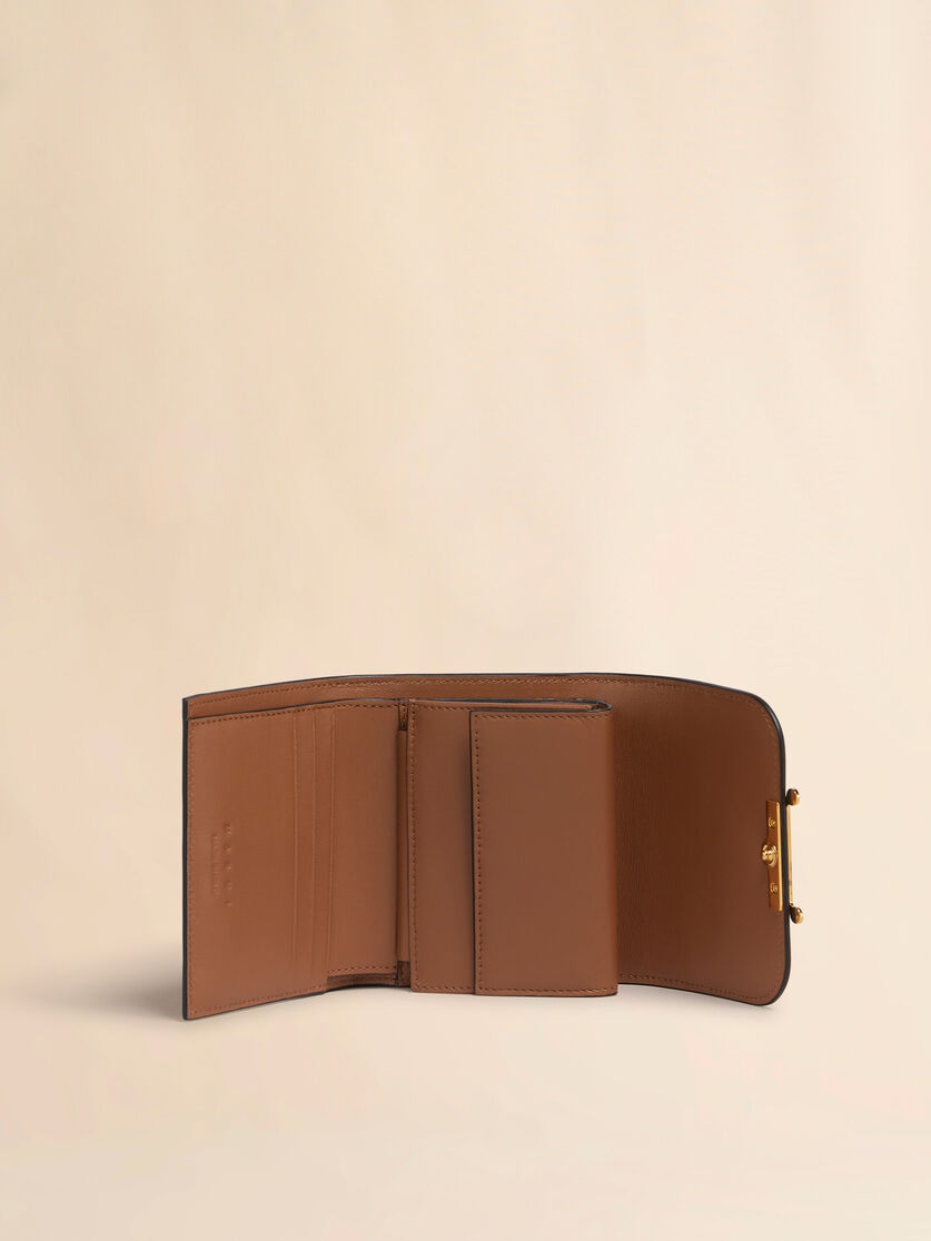 Brown leather Envelope trifold wallet - Wallets - Image 2