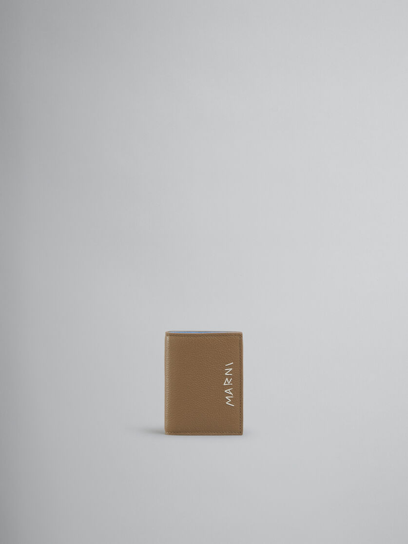 ブラウン レザー メンディング 二つ折りウォレット - 財布 - Image 1