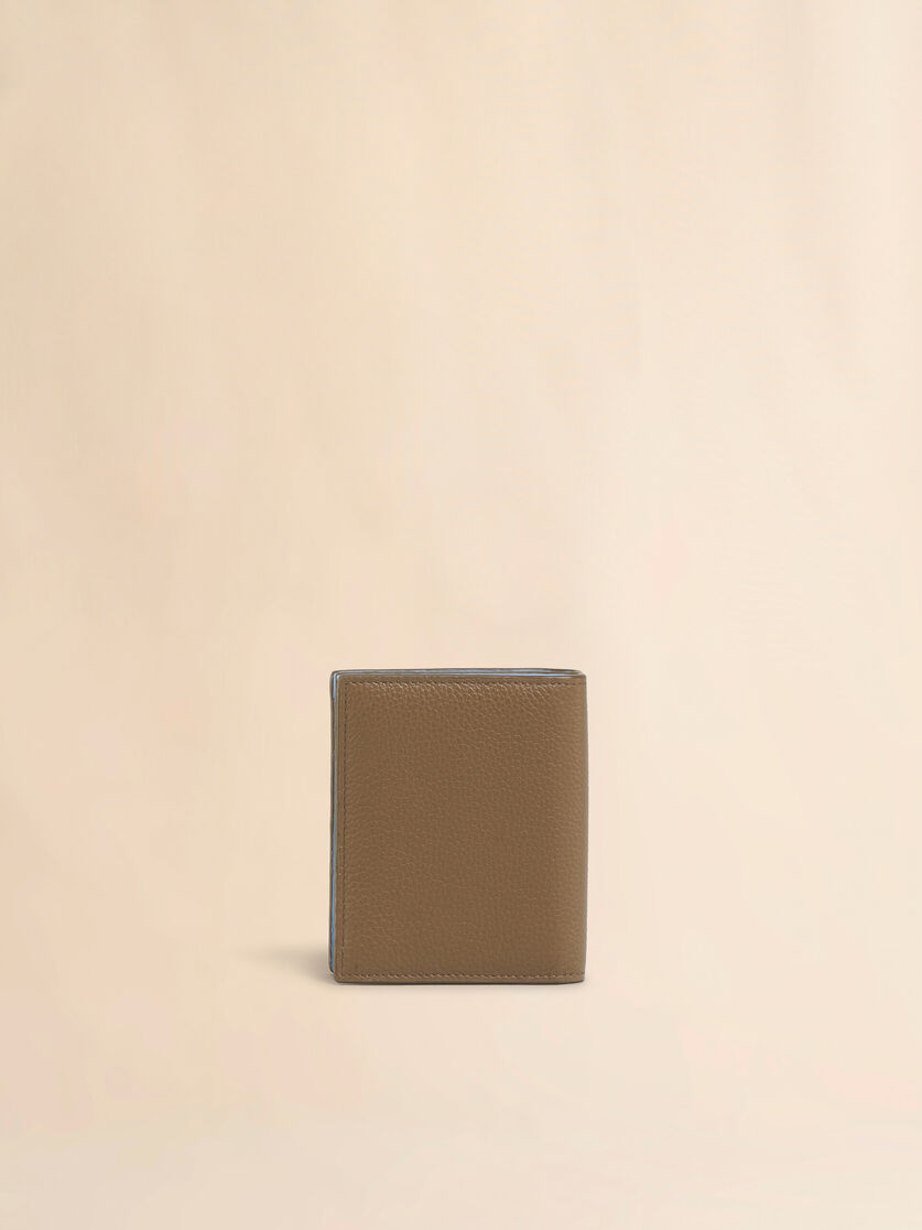 Black leather zip-around bifold wallet with Marni Mending - Wallets - Image 3