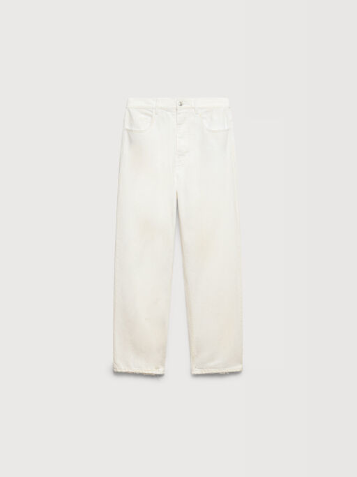 White denim workwear trousers - Pants