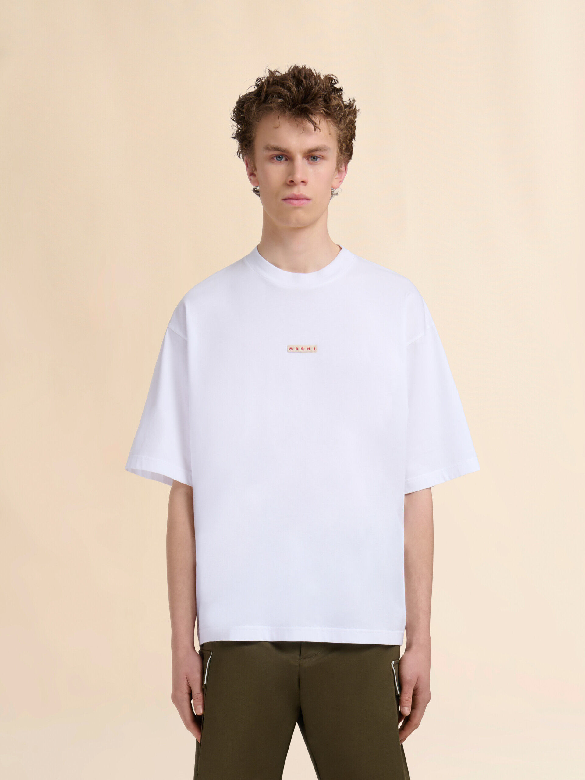 VIPSALE【MARNI】コットンTシャツ MARNI マルニ Tシャツ ロゴT コットン 半袖 おしゃれ 人気