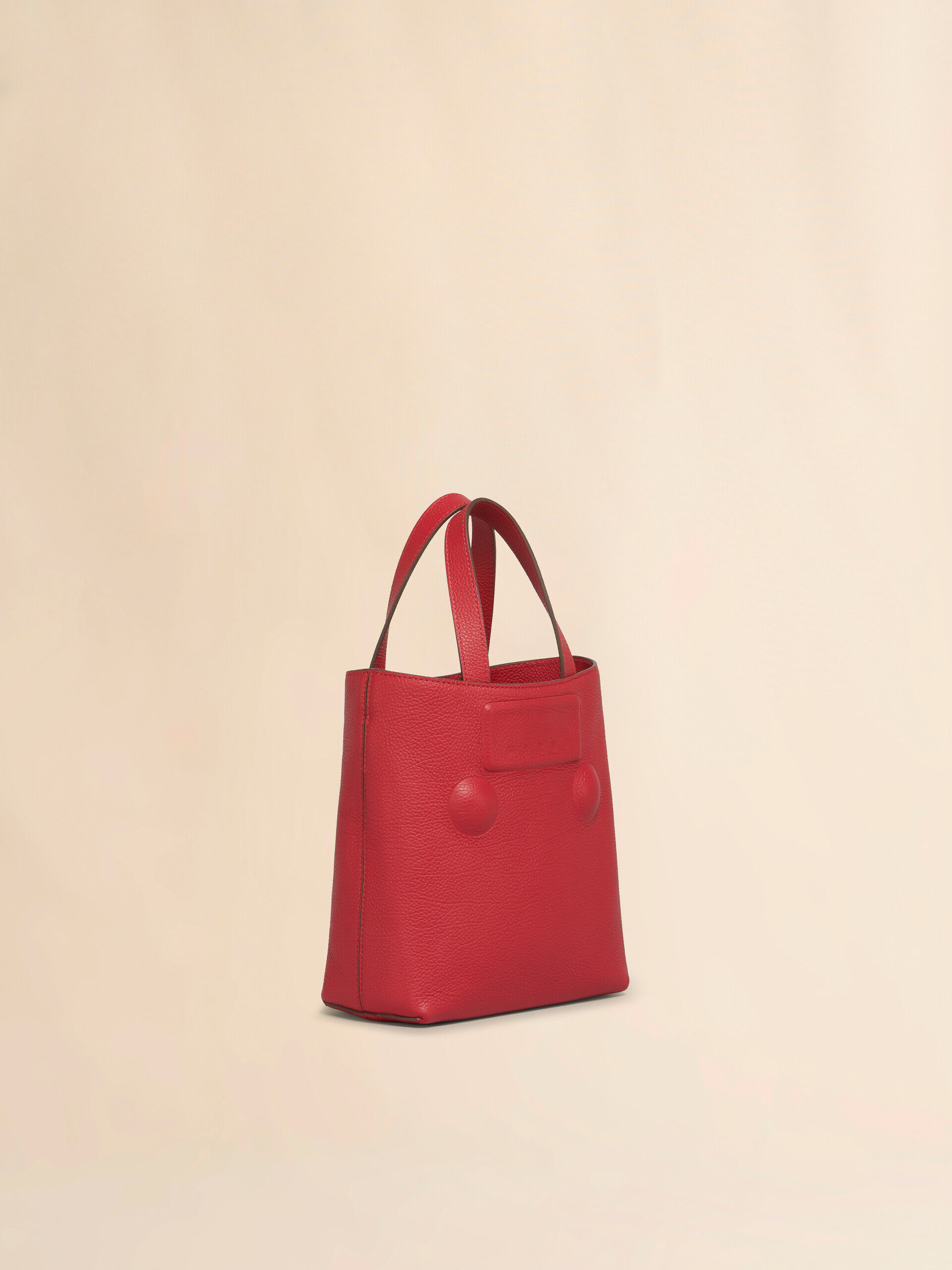 Red leather Trunkaroo Embossed small Bag | Marni