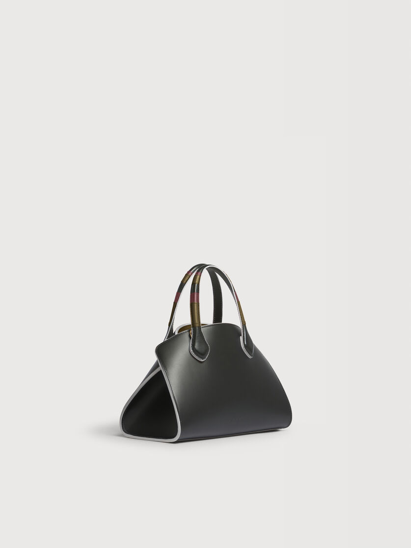 Black leather Overlap small handbag, Image 5