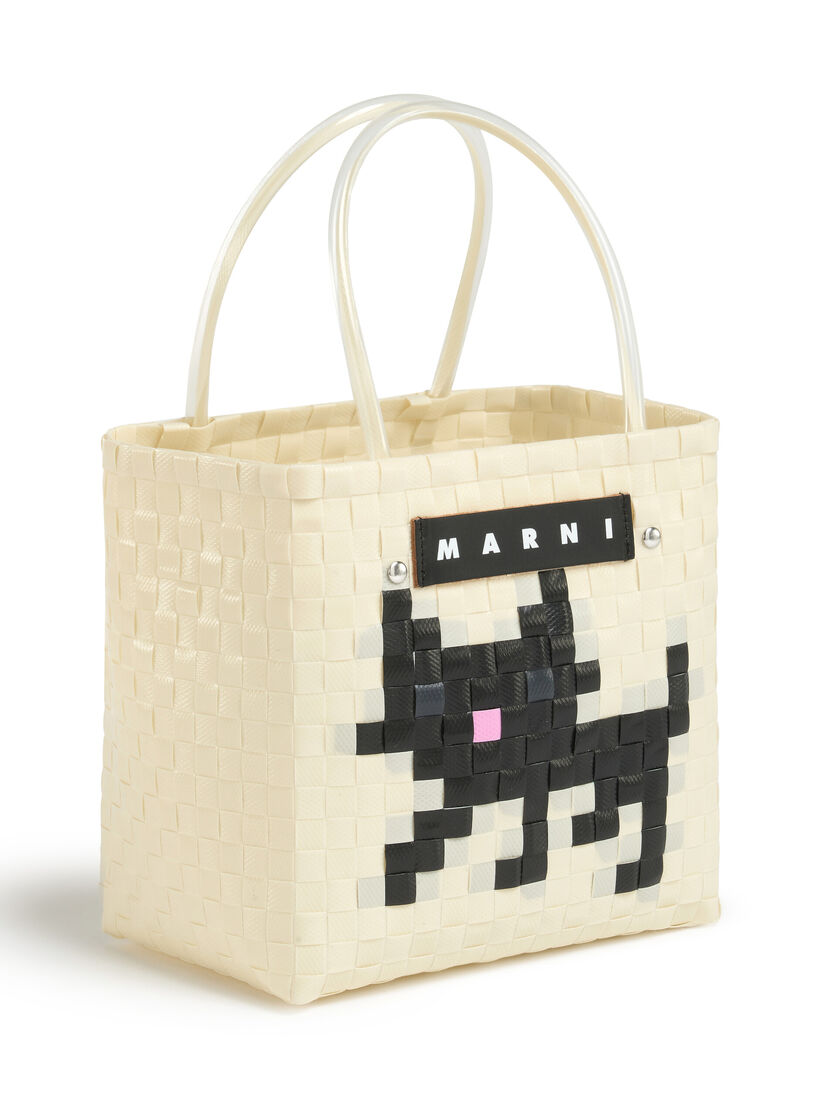 Yellow and brown MARNI MARKET ANIMAL BASKET bag - Shopping Bags - Image 4