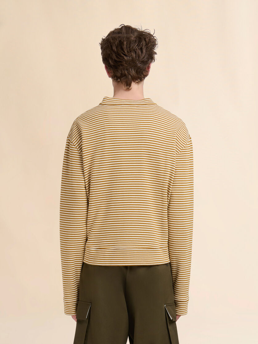 Yellow and white striped cardigan sweatshirt - Sweaters - Image 3