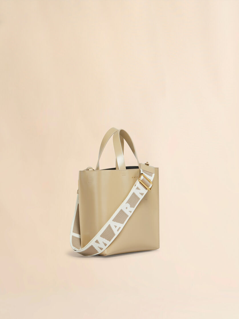 Museo Mini Bag in light blue leather - Shopping Bags - Image 5