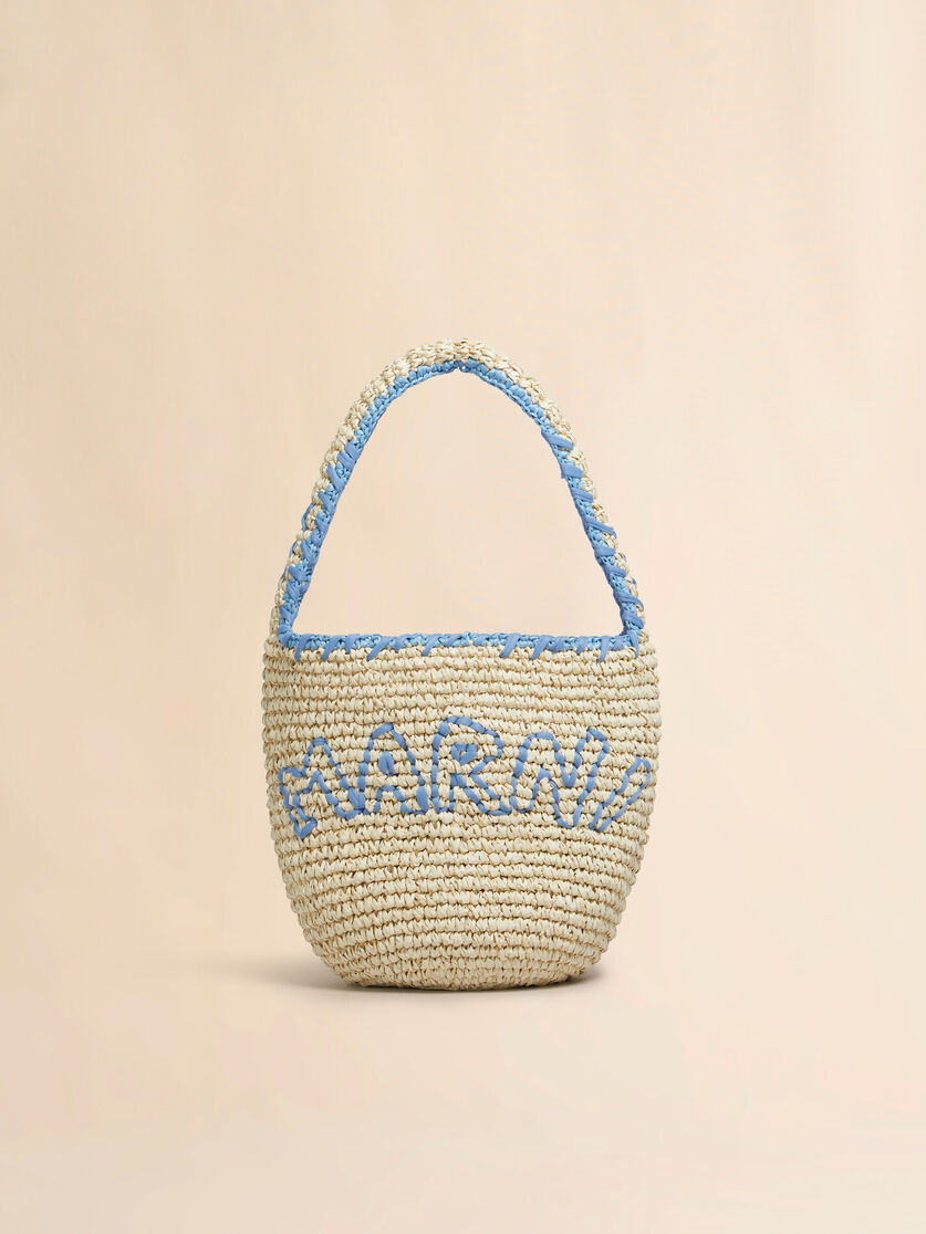 Natural raffia and red Nassa small hobo bag - Shoulder Bags - Image 1