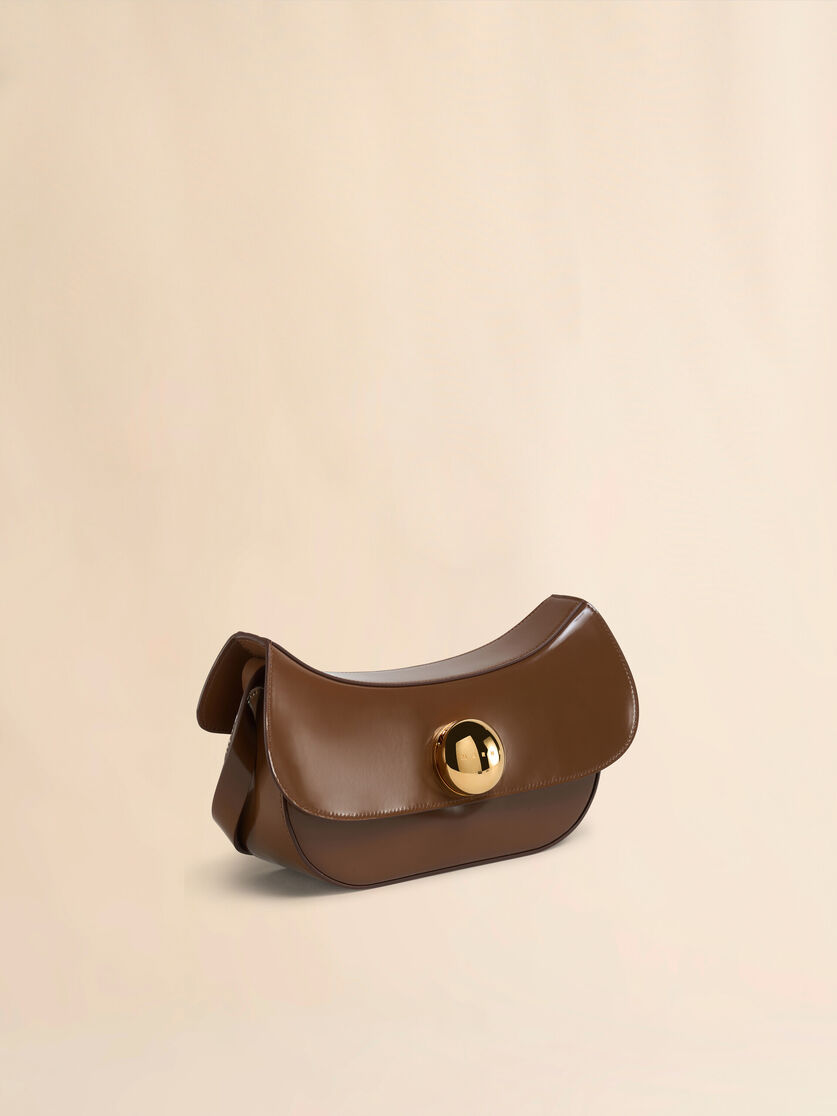 Brown leather Butterfly medium hobo bag - Shoulder Bags - Image 4