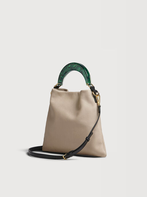 Venice Small Bag in cream leather - Shoulder Bags