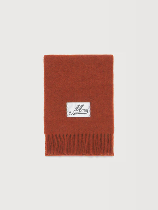 Tan brushed alpaca scarf - Scarves