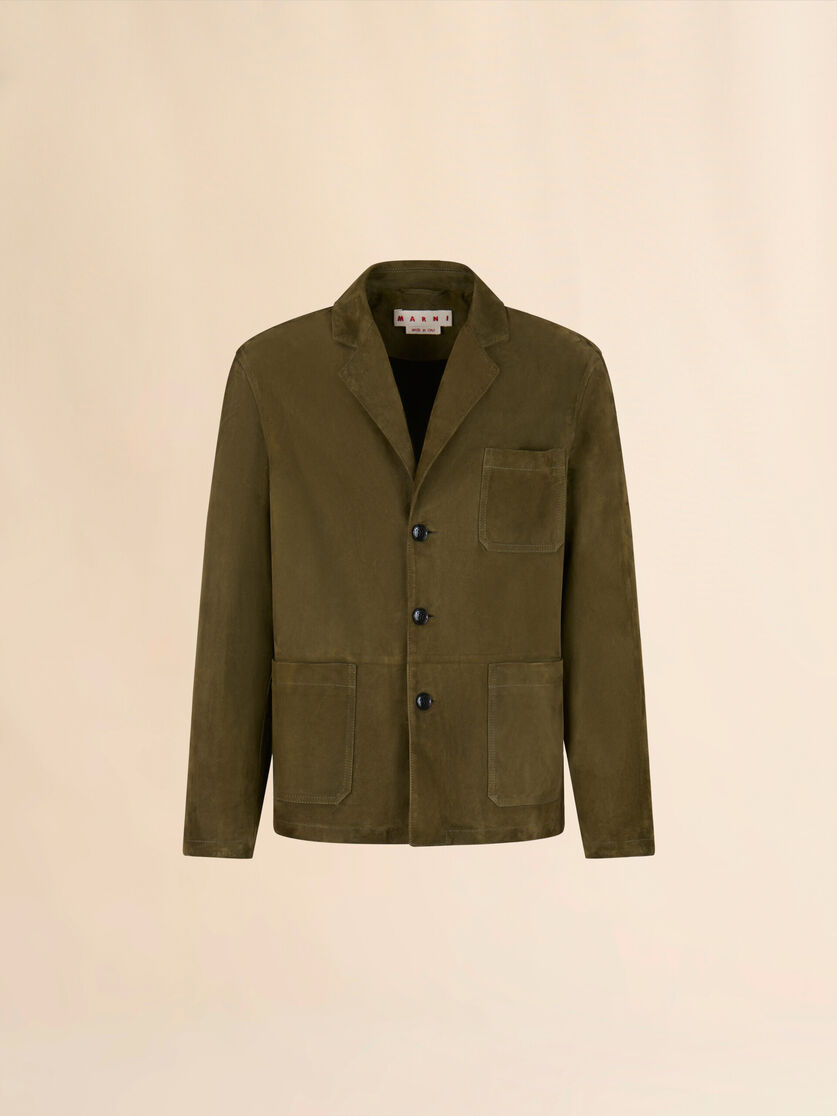 Deep green suede jacket - Jackets - Image 1