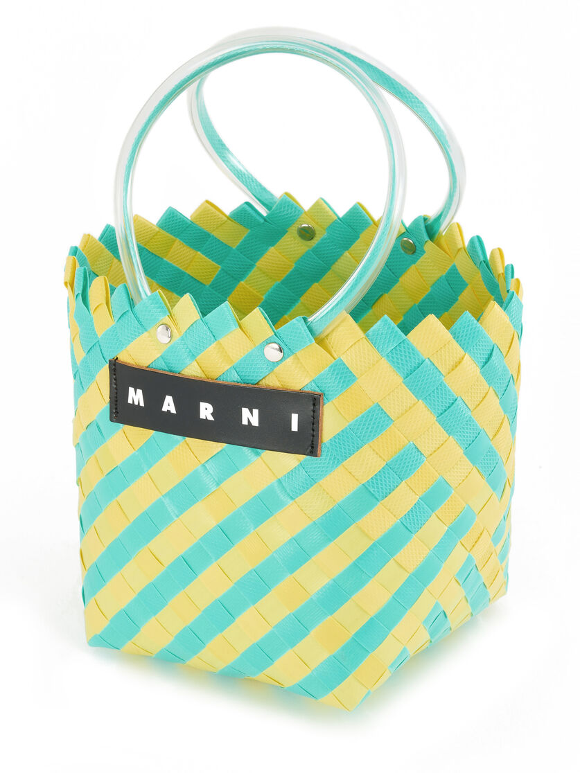 イエロー ターコイズ ウーブン素材製 MARNI MARKET TAHAバッグ, Image 4