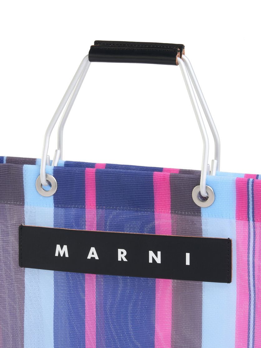 イリュージョンブルー MARNI MARKET STRIPE BAG - ショッピングバッグ - Image 4