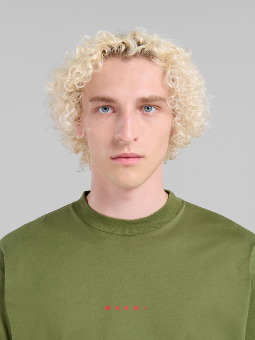 Grünes T-Shirt aus Bio-Baumwolle mit Logo - T-shirts - Image 4