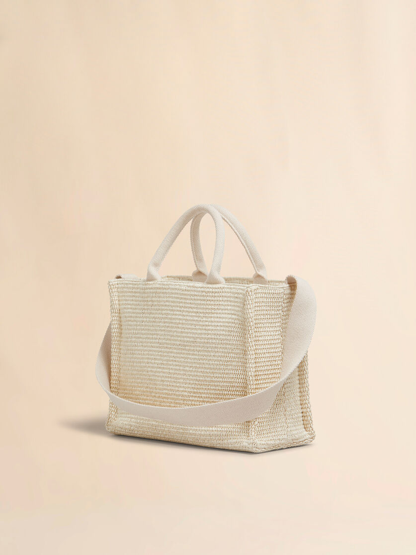 Kleine rosafarbene Tote Bag in Bast-Optik - Shopper - Image 2
