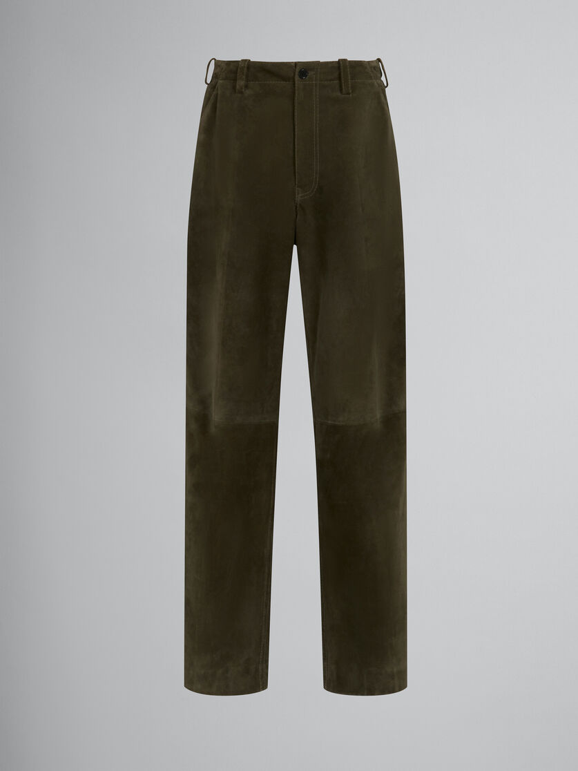 Pantaloni in suede verde - Pantaloni - Image 1