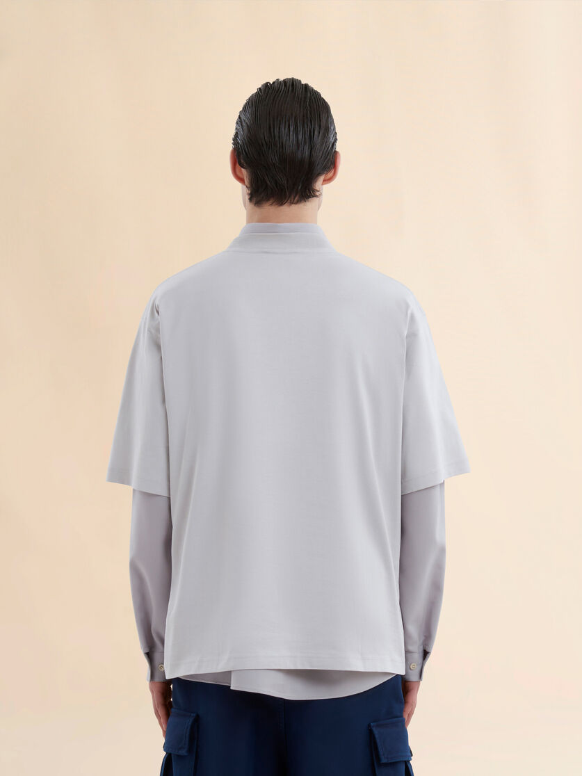 T-shirt in cotone biologico rosa con logo - Camicie - Image 3