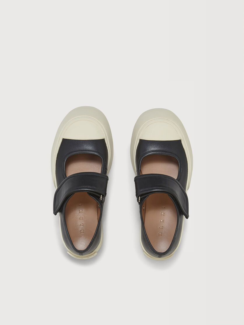 블랙 나파 가죽 Mary Jane 스니커즈, Image 4