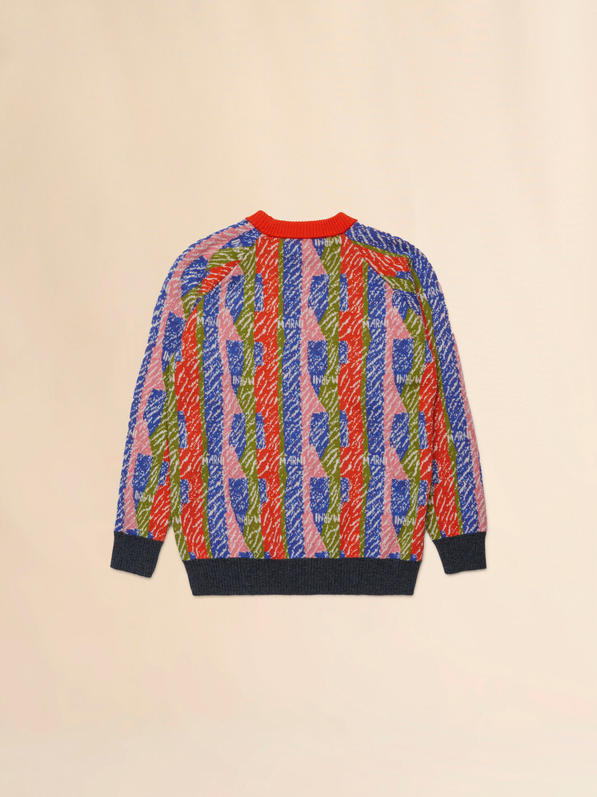 ウール混紡総柄ジャンパー マルチカラー | Marni