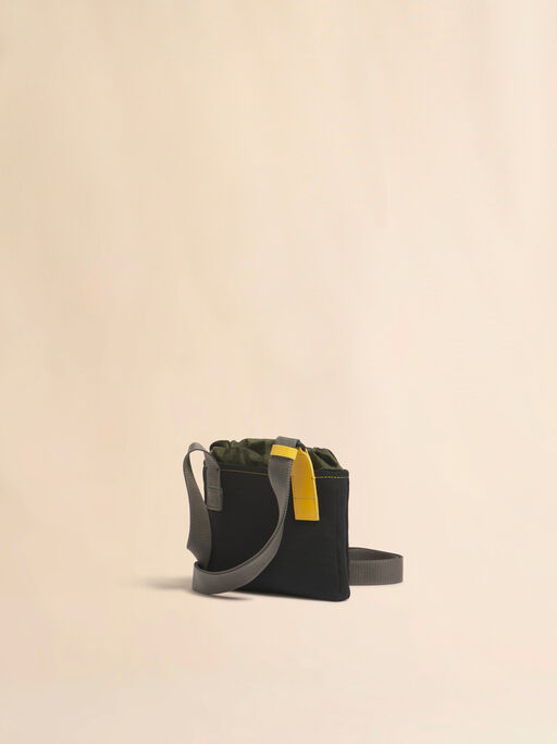 ブラック ユーティリティファブリック製スマホホルダー - ウォレット＆レザー小物