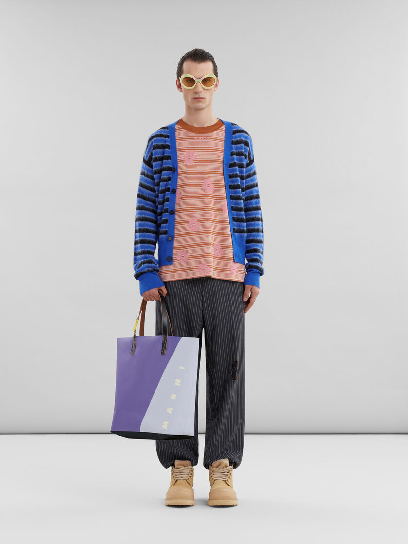 Purple and blue Tribeca shopper with Marni tag | Marni