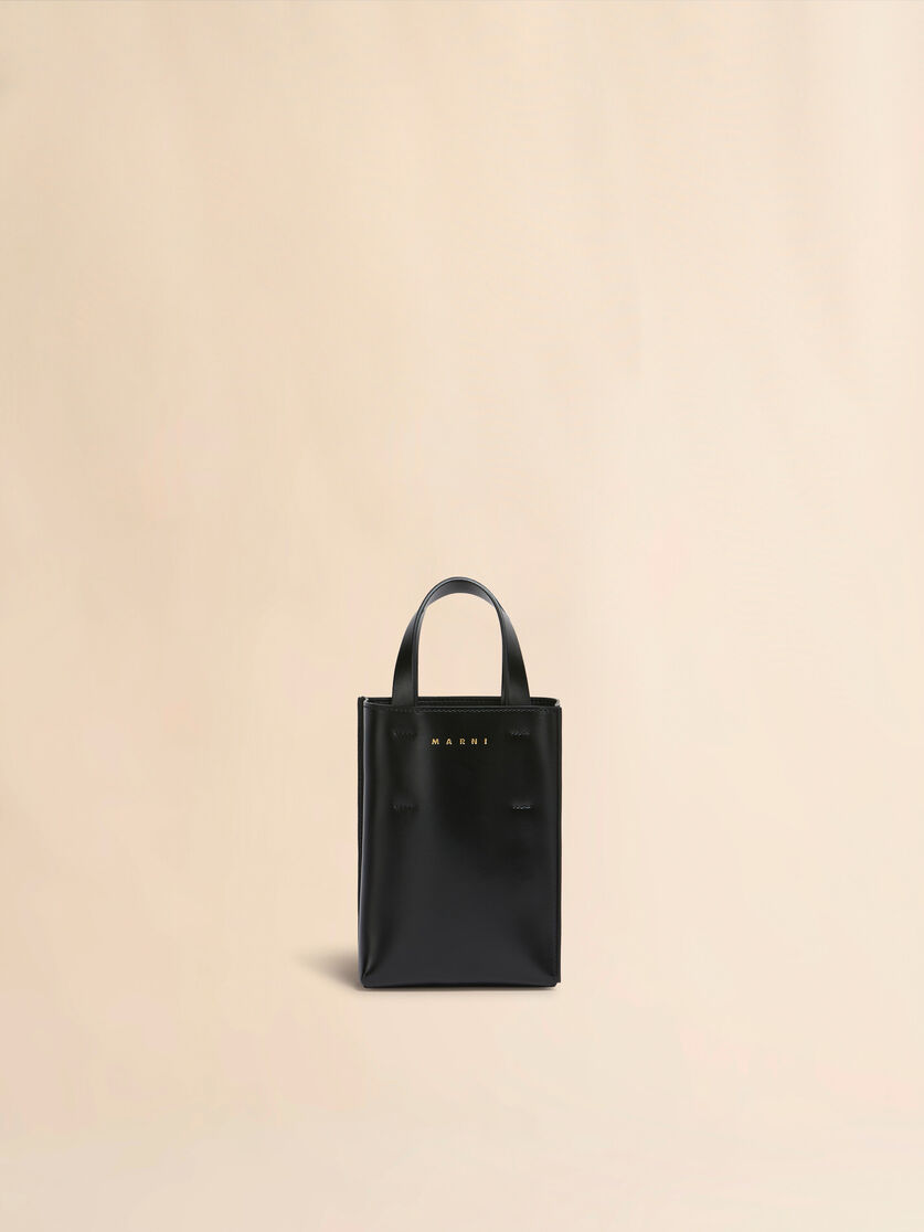 MUSEO nano bag in light blue leather - Shopping Bags - Image 1