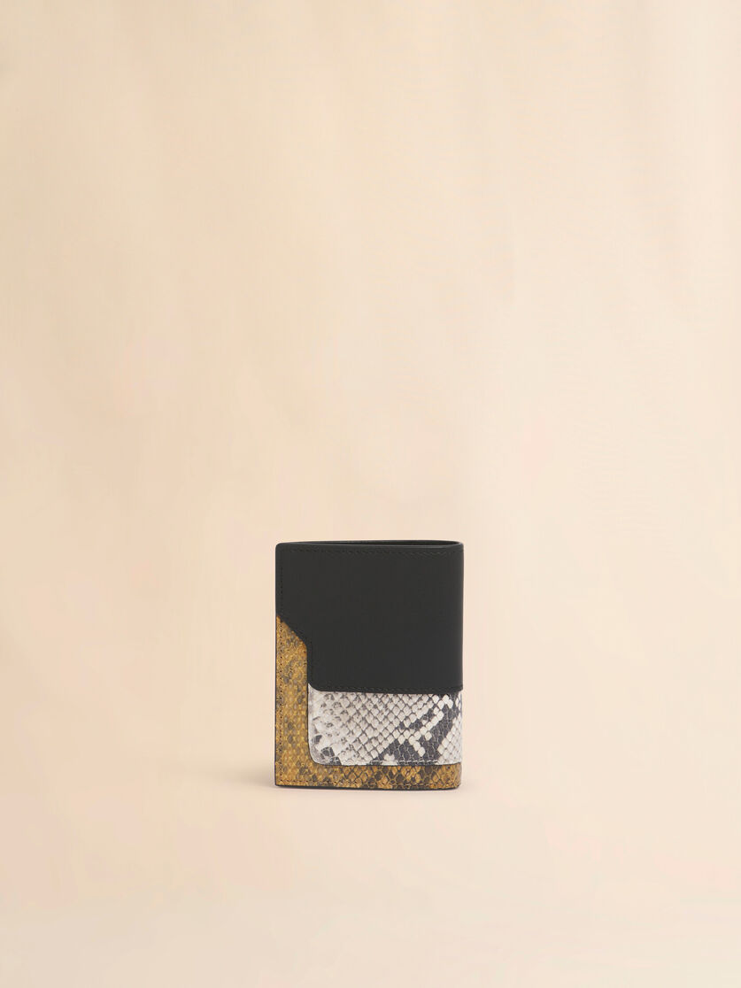 Black, grey and brown leather bifold wallet - Wallets - Image 3