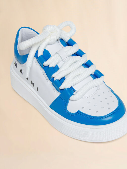 White leather sneaker with side Marni print - Sneakers