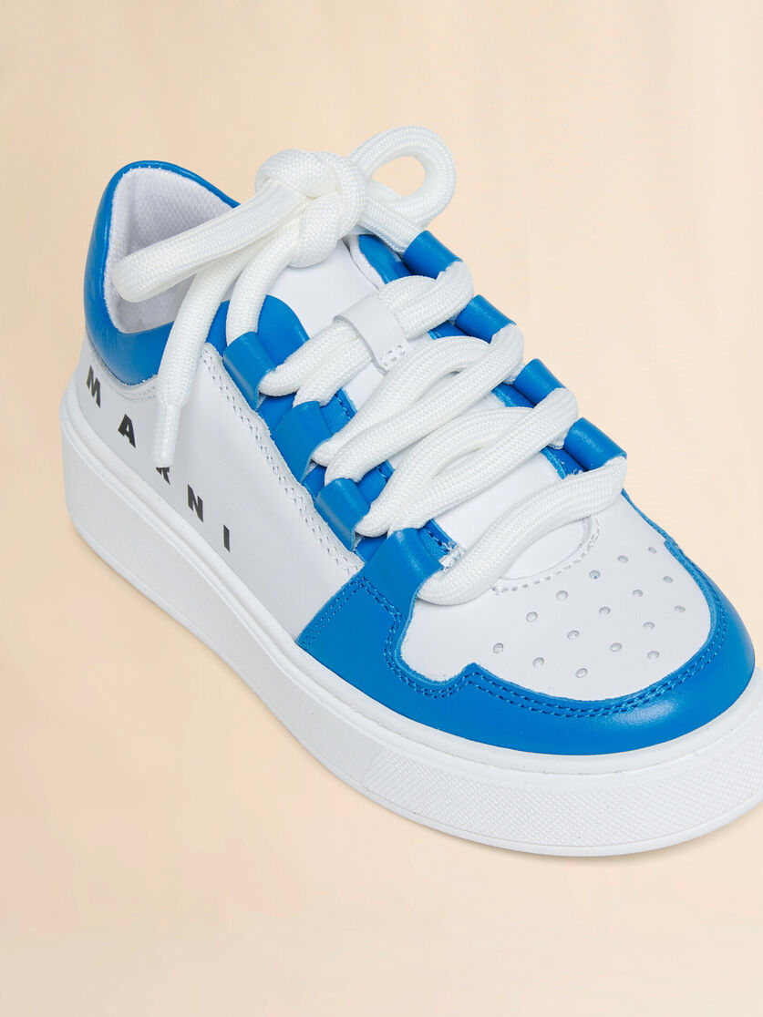 White leather sneaker with side Marni print, Image 4