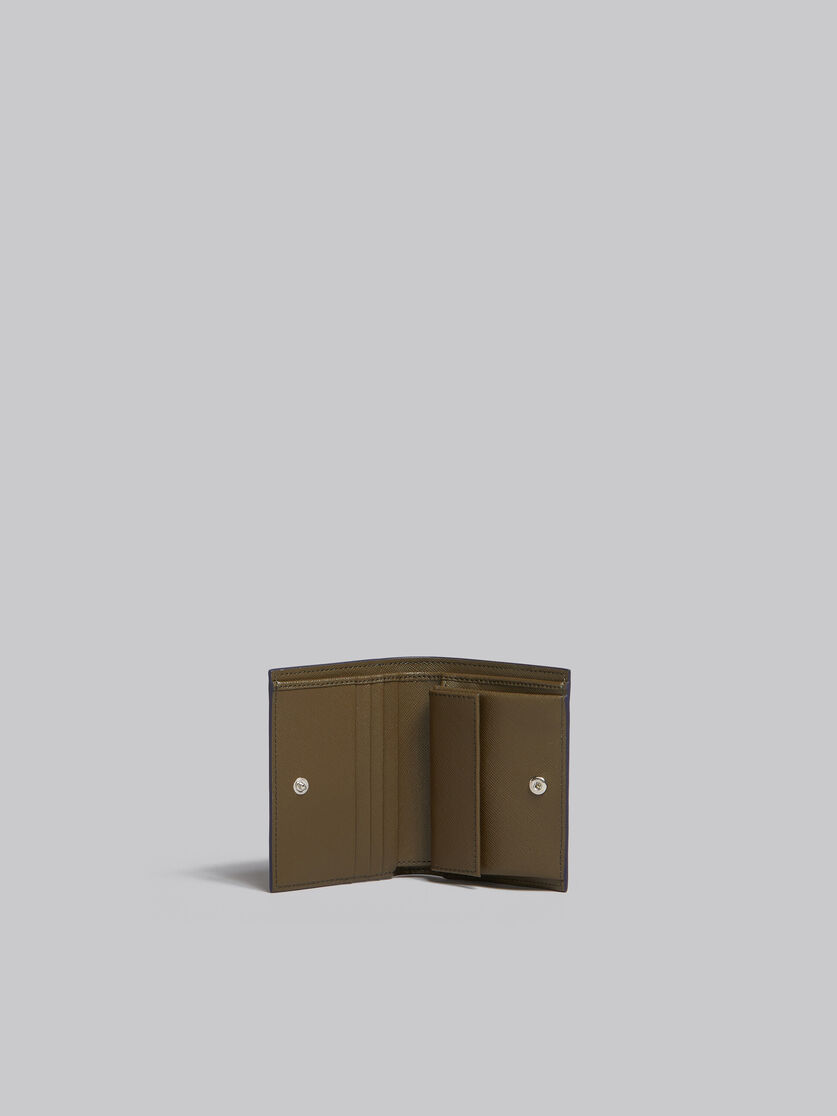ディープブルー グリーン サフィアーノレザー製 二つ折りウォレット - 財布 - Image 2