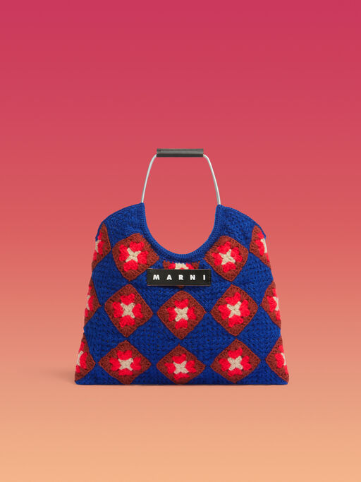 ブルー クロシェ Marni Market Hedgeバッグ - ショッピングバッグ
