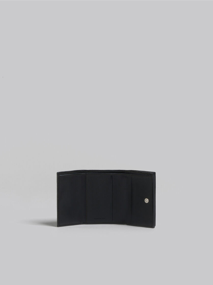 ブラック レザー製三つ折りウォレット - 財布 - Image 2