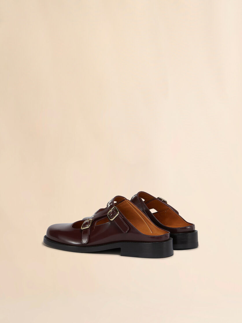 Black leather Bambi 3.0 loafer with double buckle - Sandals - Image 3