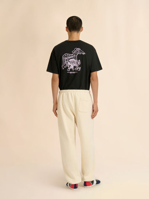 Marni + Madhappy cream cotton sweatpants with arch logo print - Pants