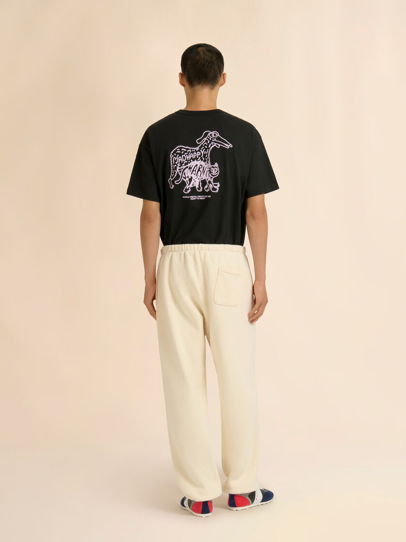 Marni + Madhappy cream cotton sweatpants with arch logo print - Pants - Image 3