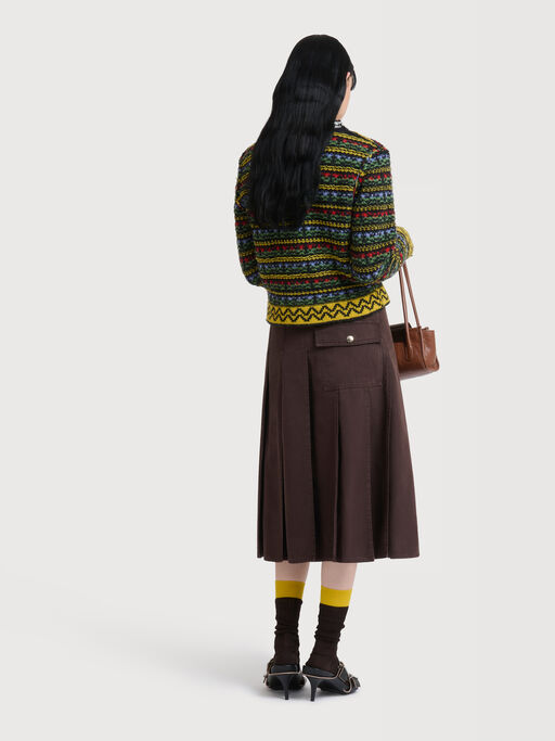 Deep purple skirt with utility pocket - Skirts