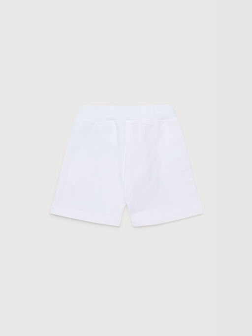 White cotton shorts with Marni print - Pants