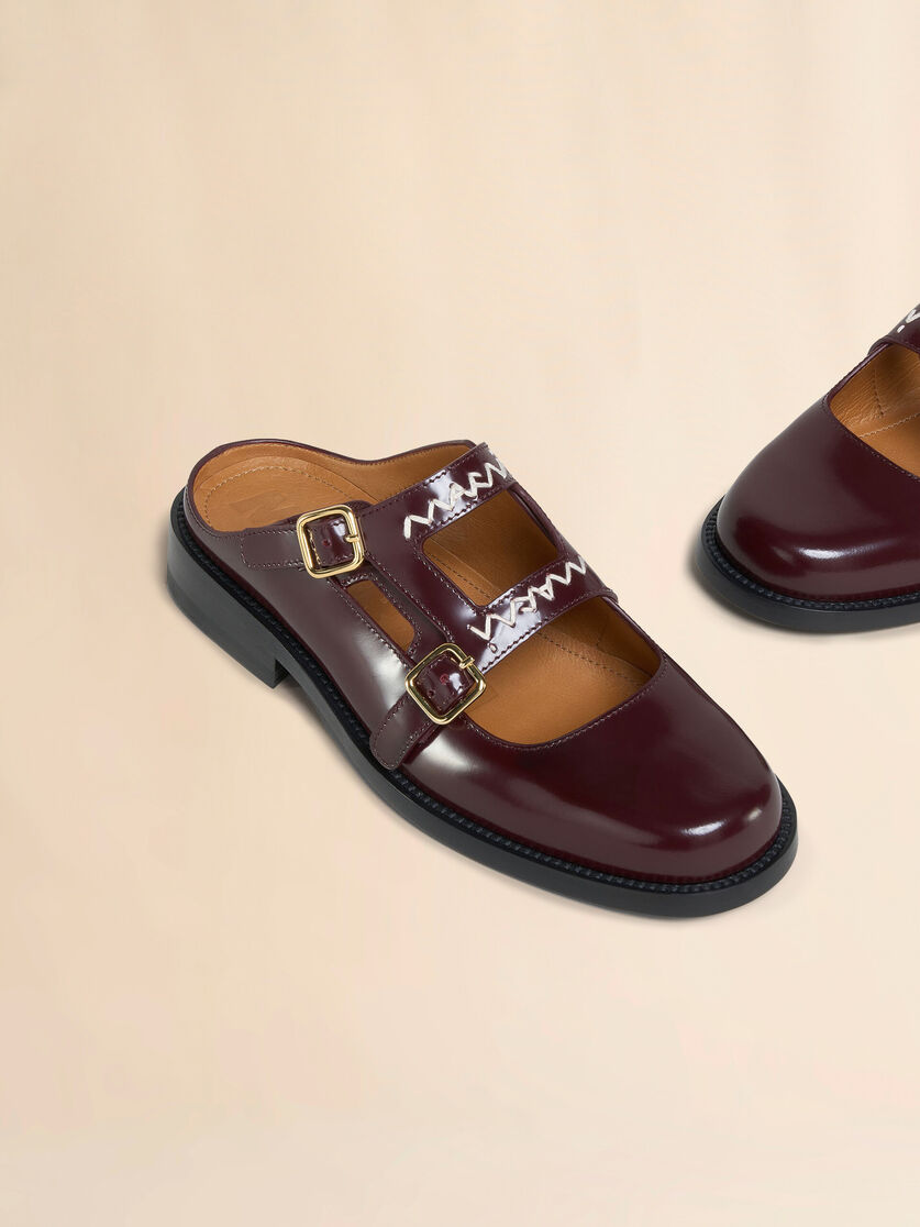Black leather Bambi 3.0 loafer with double buckle - Sandals - Image 4