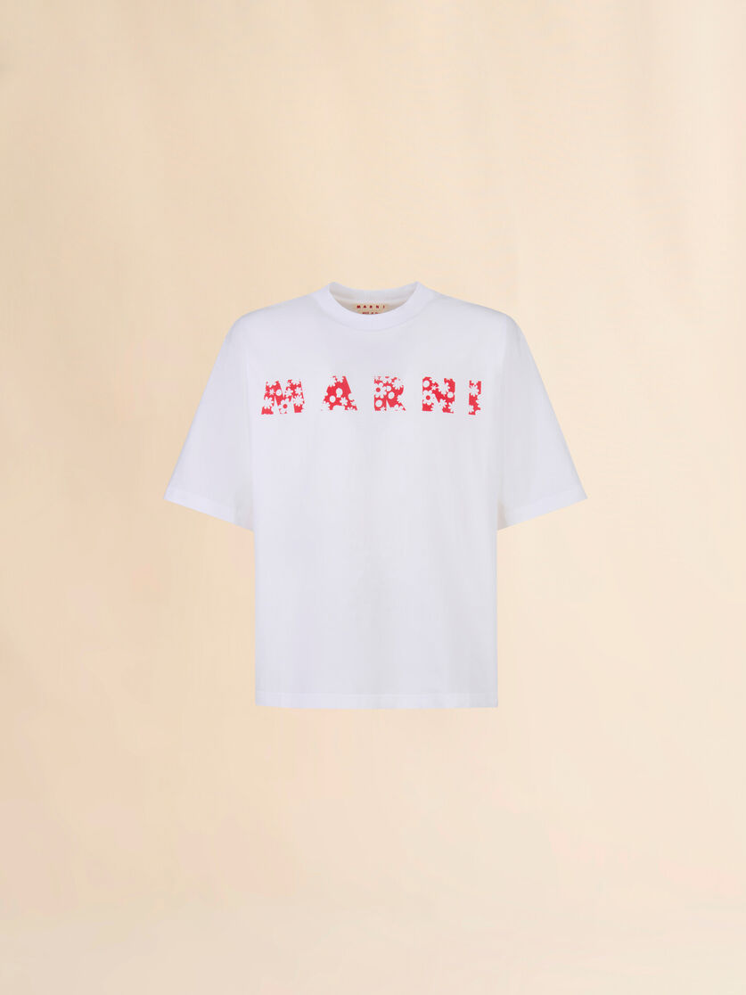 T-shirt with red Pop Fields Marni logo - Shirts - Image 1