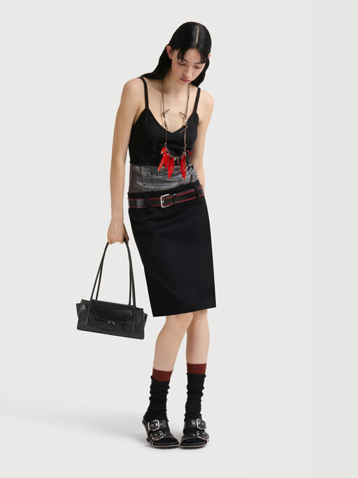 Bolso Trunkette de piel negra - Bolsos de hombro