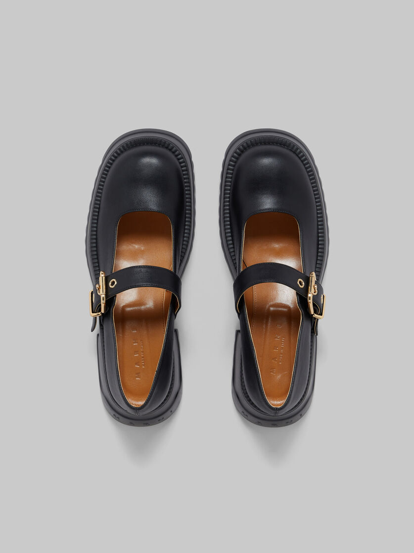 ブラック プラットフォームソール レザー製 メリージェーン | Marni